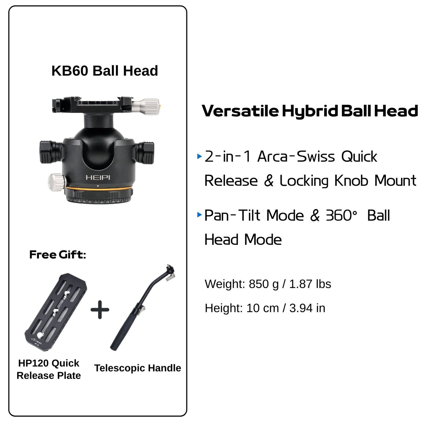 HEIPI XPOD Pro Still & Video Tripod W58